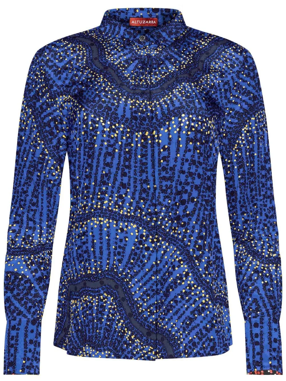 Шелковая рубашка Chika с принтом Altuzarra, синий 
Шелковая рубашка Chika с принтом Altuzarra, синий