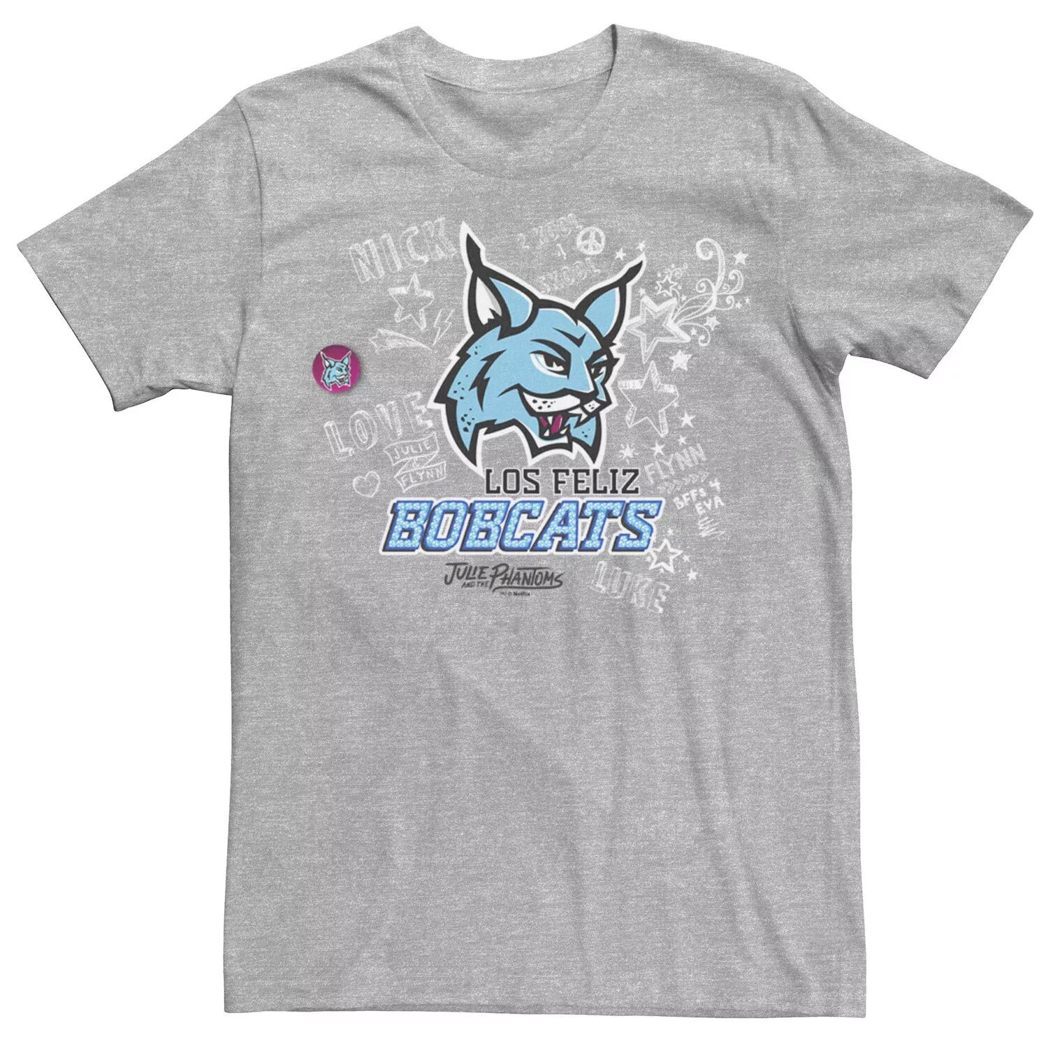 Мужская футболка с логотипом Julie And The Phantoms Los Feliz Bobcats Licensed Character
Мужская футболка с логотипом Julie And The Phantoms Los Feliz Bobcats Licensed Character