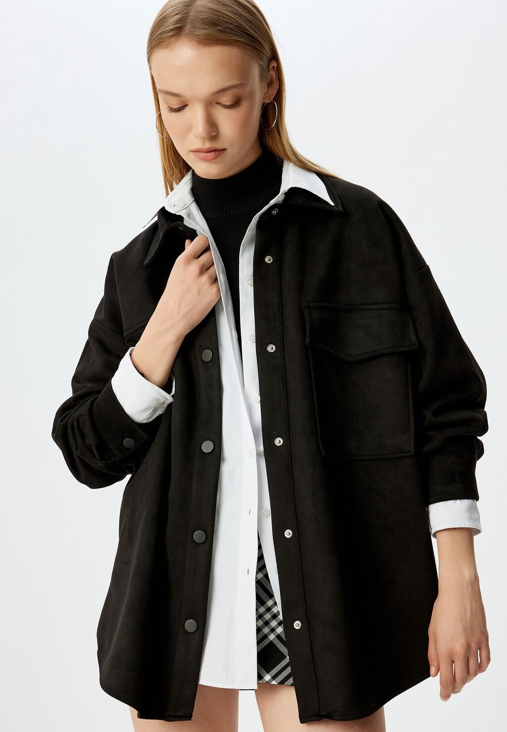 Блузка на пуговицах Koton, черный
Блузка на пуговицах Koton, черный