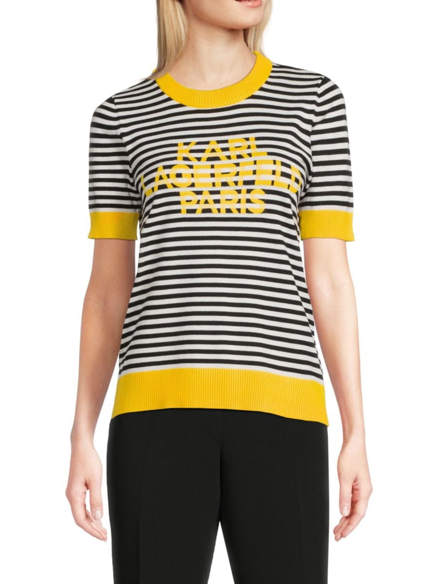 Полосатая футболка-свитер Karl Lagerfeld Paris Karl Lagerfeld Paris, цвет Black Daffodil
Полосатая футболка-свитер Karl Lagerfeld Paris Karl Lagerfeld Paris, цвет Black Daffodil