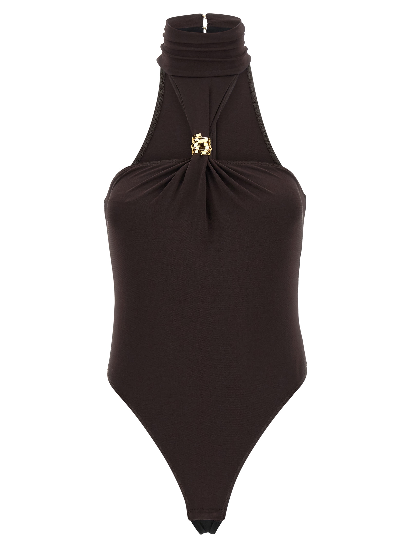 Боди с украшением Elisabetta Franchi, коричневый
Боди с украшением Elisabetta Franchi, коричневый