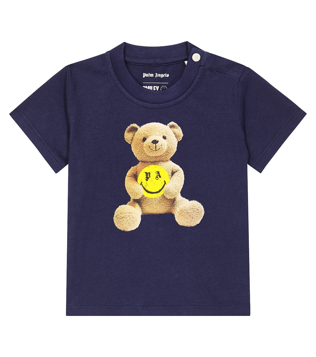 Футболка из хлопкового джерси с детским принтом Palm Angels Kids, синий 
Футболка из хлопкового джерси с детским принтом Palm Angels Kids, синий
