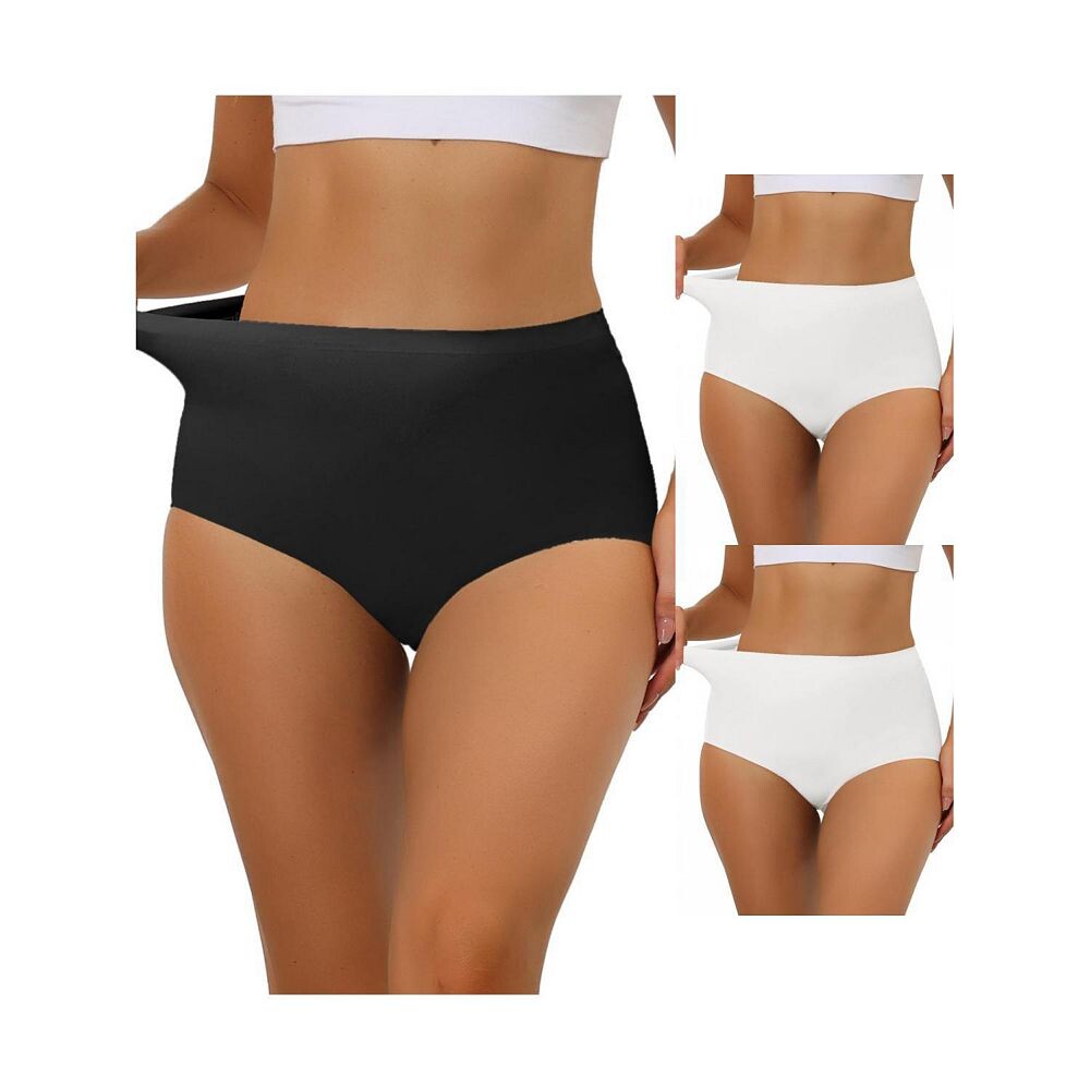 3 упаковки женских эластичных трусов с высокой талией, дышащее хипстерское нижнее белье без показа, разные цвета ALLEGRA K, цвет White Black
3 упаковки женских эластичных трусов с высокой талией, дышащее хипстерское нижнее белье без показа, разные цвета ALLEGRA K, цвет White Black