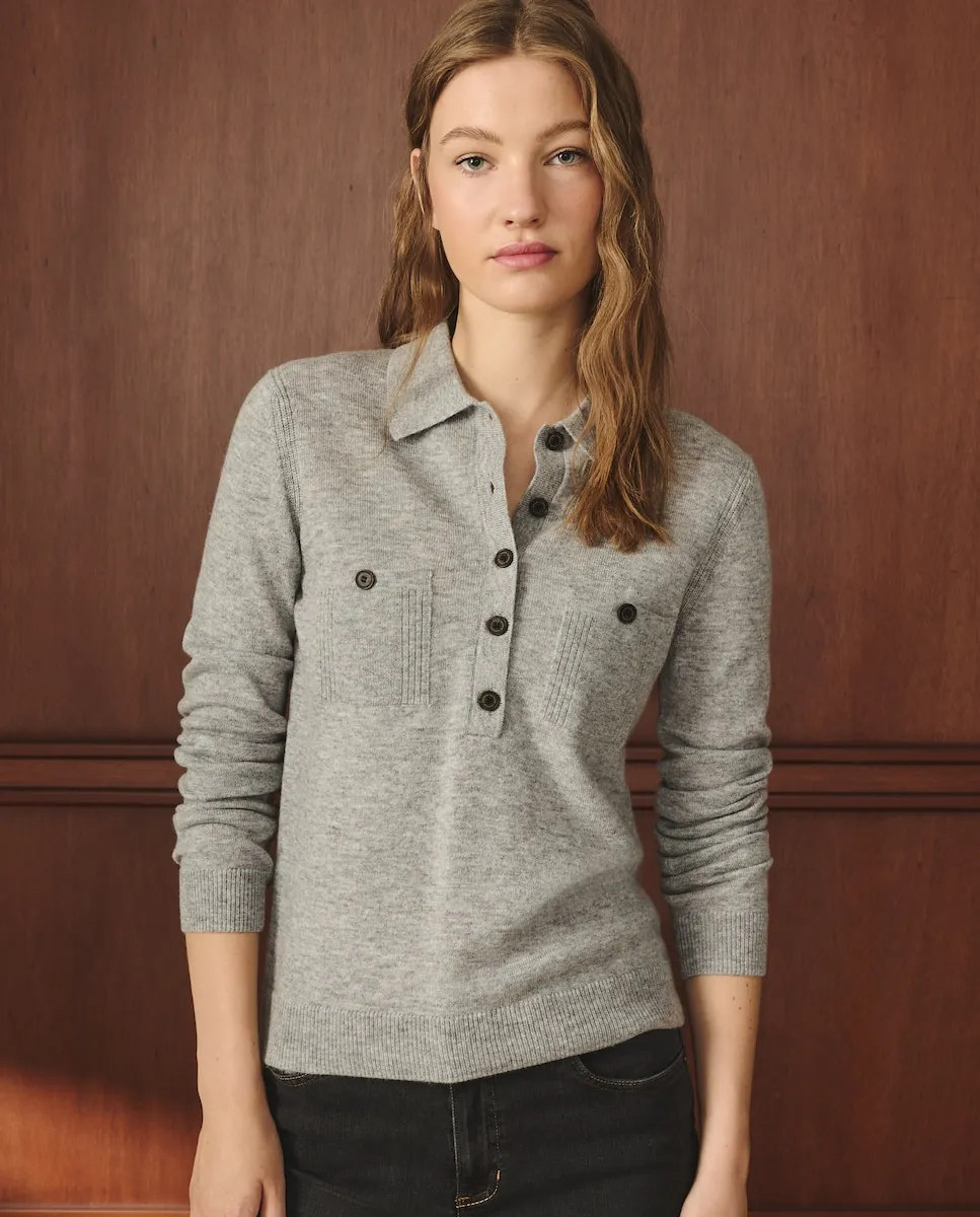 Женская однотонная рубашка-поло с длинным рукавом Lloyd's, светло-серый
Женская однотонная рубашка-поло с длинным рукавом Lloyd's, светло-серый