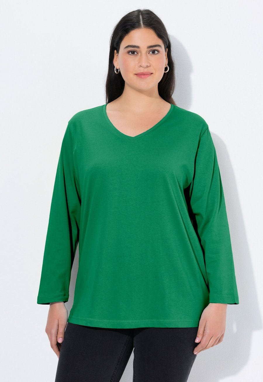 Топ Ulla Popken Long sleeved top, Emerald Green/Green
Топ Ulla Popken Long sleeved top, Emerald Green/Green