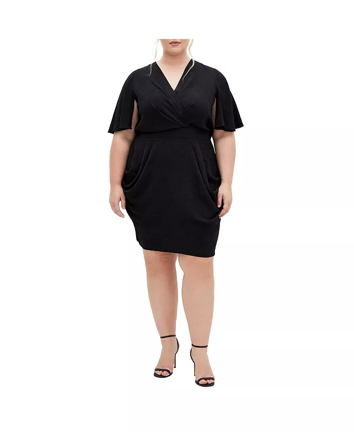 Короткое платье Braelynn размера плюс CITY CHIC, черный 
Короткое платье Braelynn размера плюс CITY CHIC, черный