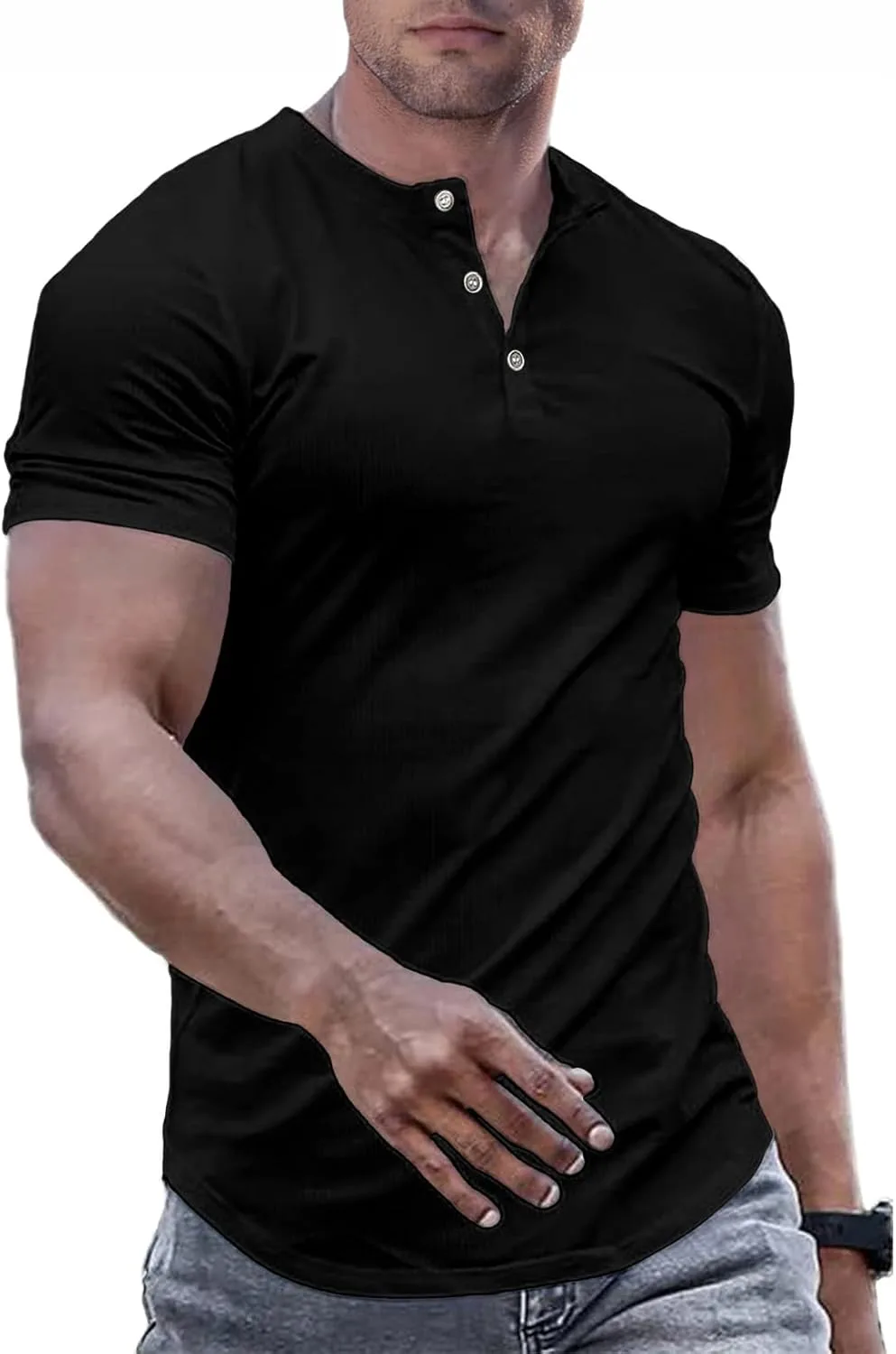 Мужская футболка Henley Slim Fit для тренировок JMIERR
Мужская футболка Henley Slim Fit для тренировок JMIERR