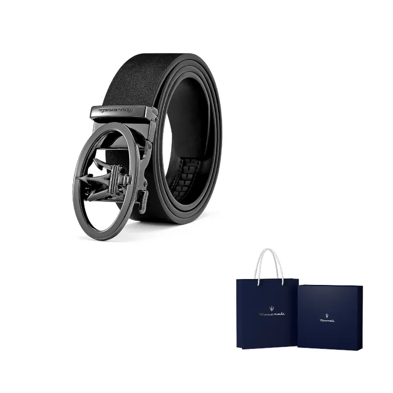 Maserati Мужской кожаный ремень из коровьей кожи черный шириной 3.5 см, Black
Maserati Мужской кожаный ремень из коровьей кожи черный шириной 3.5 см, Black