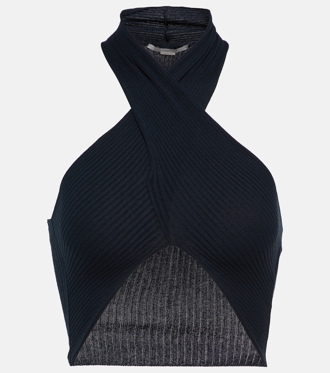 Укороченный топ-халтер из ребристой вязки Stella McCartney, Ink
Укороченный топ-халтер из ребристой вязки Stella McCartney, Ink