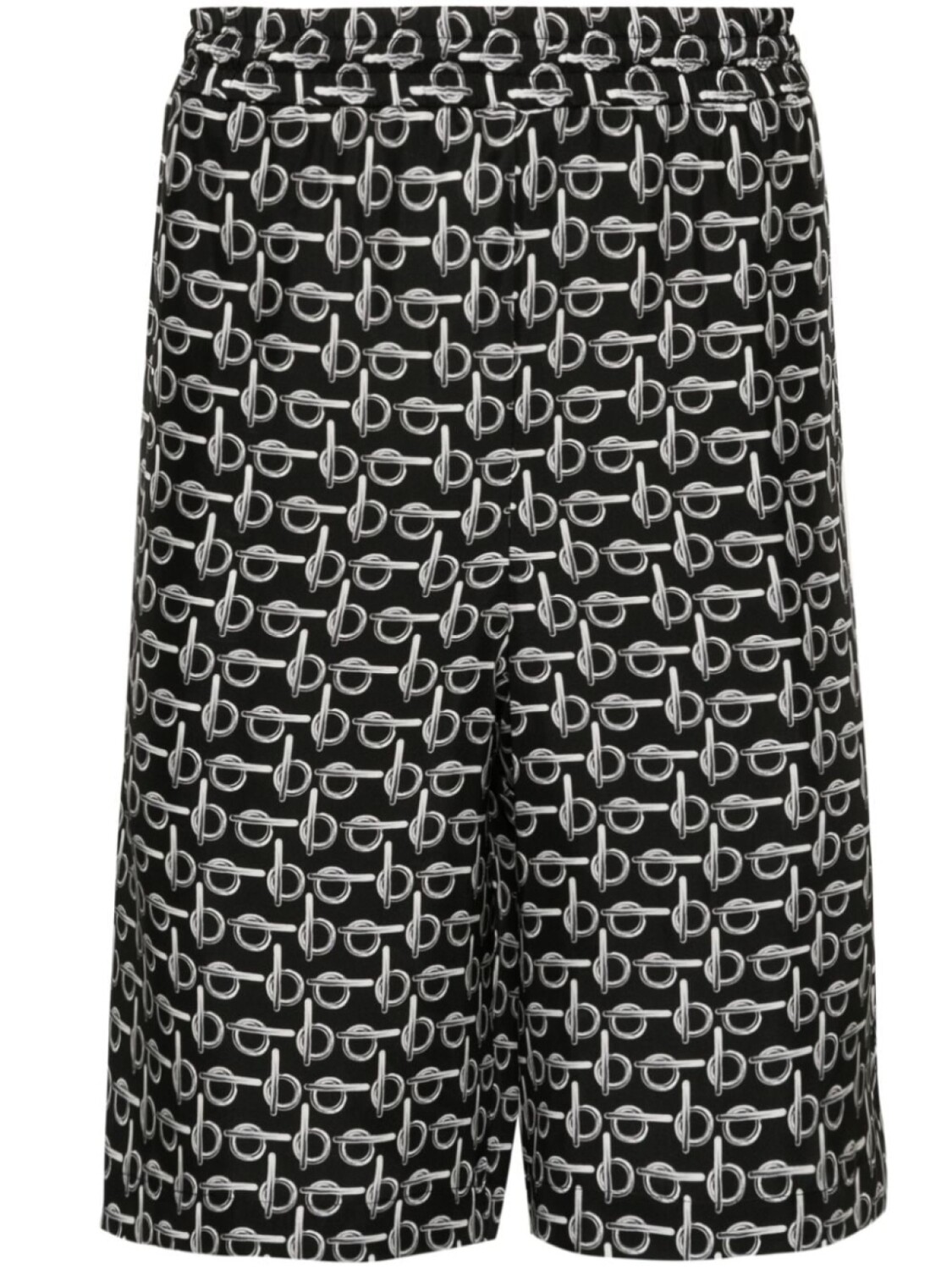 Шелковые шорты с эластичным поясом и узором B Burberry, черный
Шелковые шорты с эластичным поясом и узором B Burberry, черный
