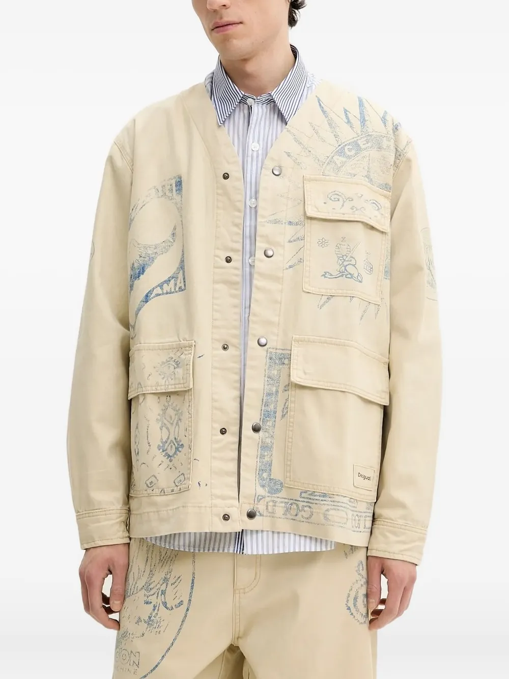 Куртка с набивным рисунком и карманами-клапанами Desigual, нейтральный
Куртка с набивным рисунком и карманами-клапанами Desigual, нейтральный