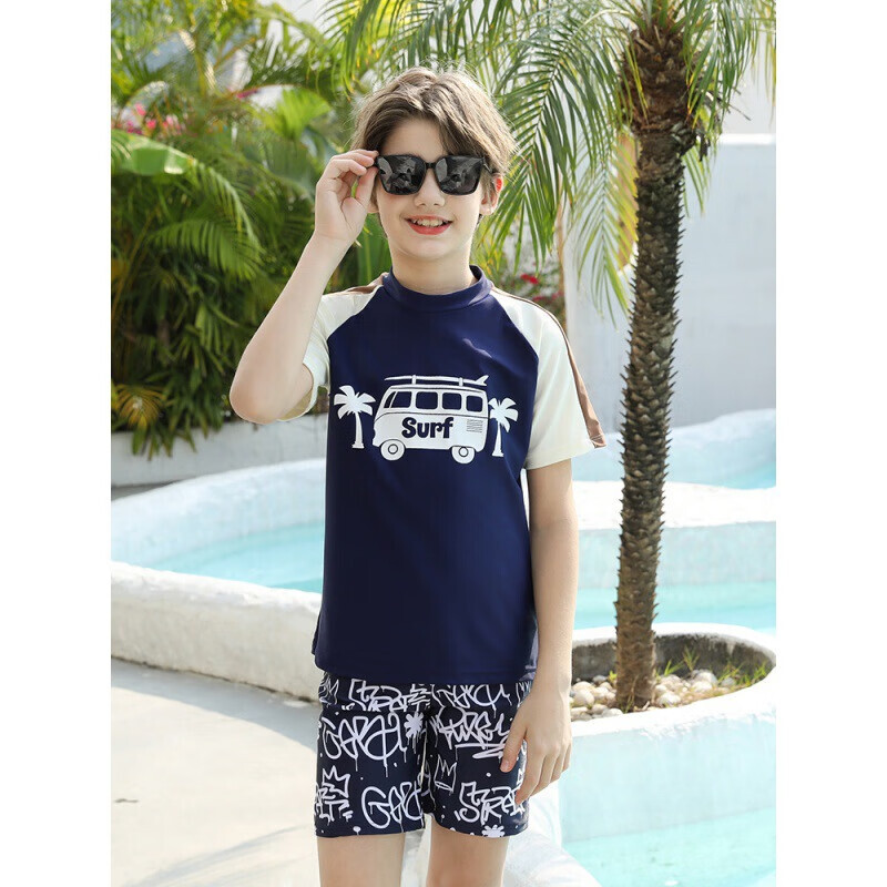 Мужской раздельный купальник Sharbart с короткими рукавами нового фасона для детей среднего и старшего возраста и подростков, обучающихся плаванию темно-синий 140-170 SBART
Мужской раздельный купальник Sharbart с короткими рукавами нового фасона для детей среднего и старшего возраста и подростков, обучающихся плаванию темно-синий 140-170 SBART