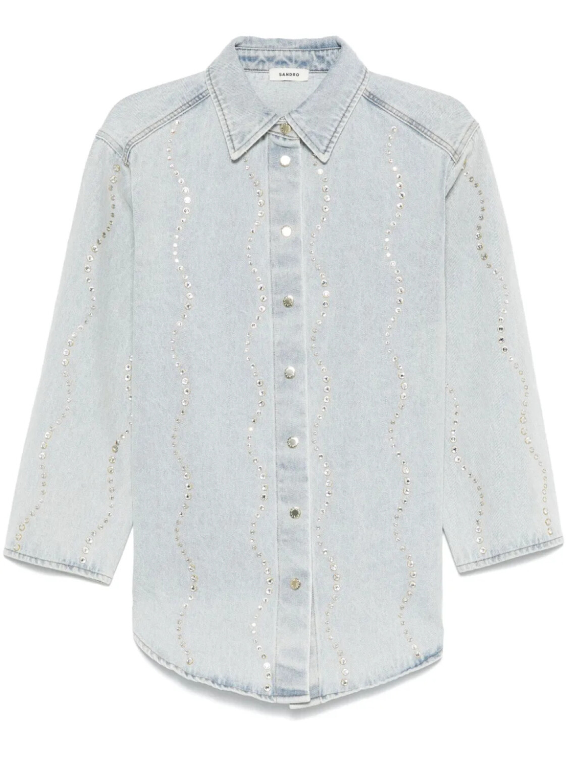SANDRO рубашка со стразами, синий
SANDRO рубашка со стразами, синий