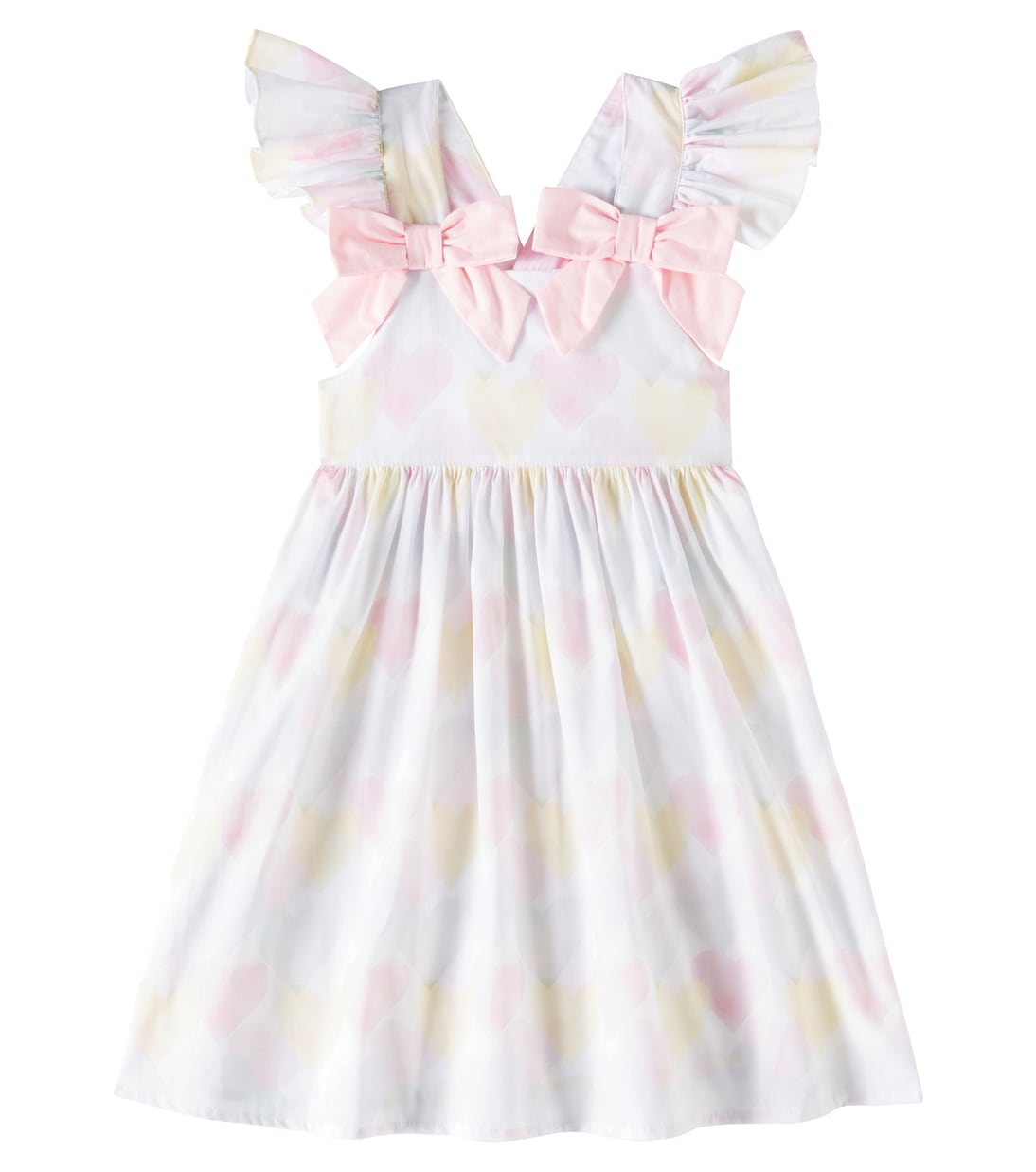 Платье из хлопка с оборками и принтом Patachou, Colorful Hearts
Платье из хлопка с оборками и принтом Patachou, Colorful Hearts