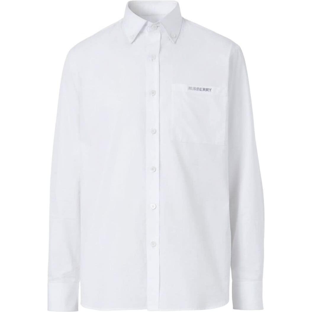 Рубашка мужская белая Burberry, белый 
Рубашка мужская белая Burberry, белый