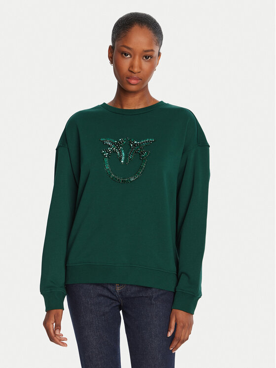 Свитшот regular fit Nelly 100534 A2RO Pinko, зеленый
Свитшот regular fit Nelly 100534 A2RO Pinko, зеленый