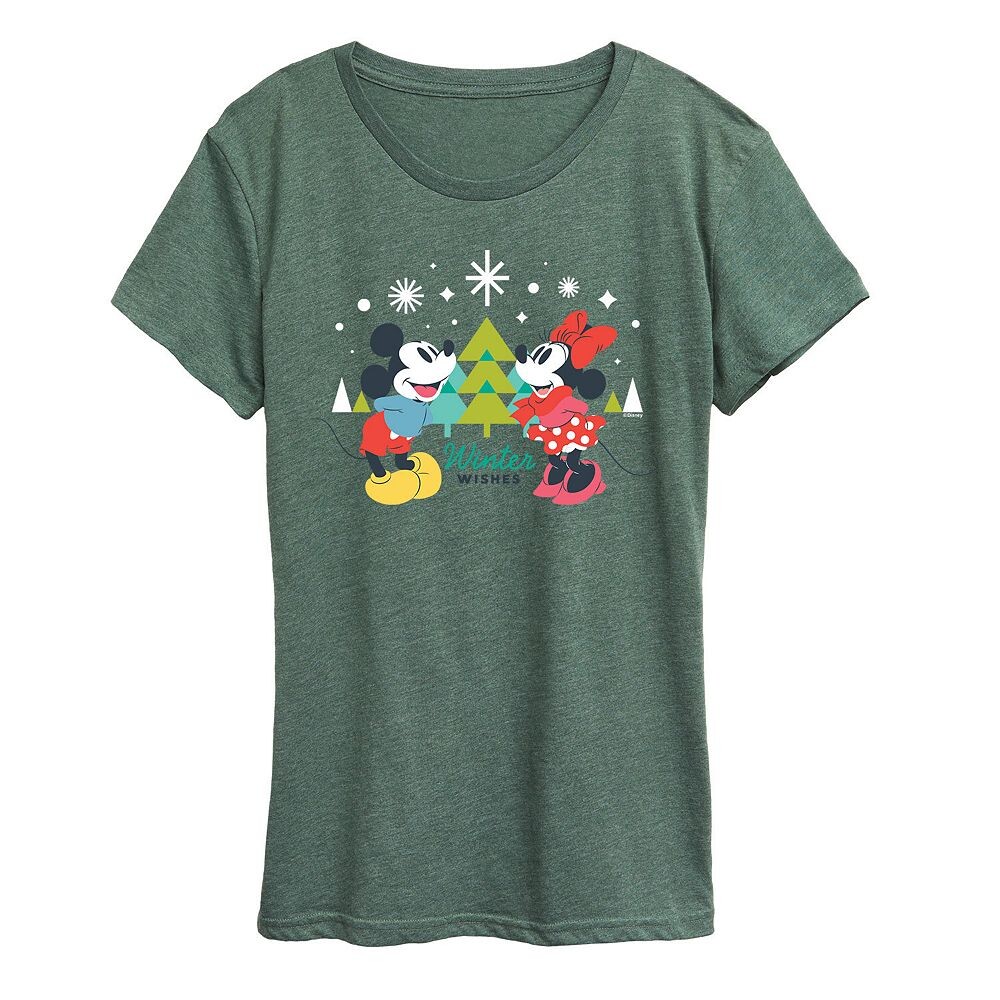 Женская футболка Disney's Mickey Mouse с рисунком Микки и Минни Winter Wishes Licensed Character, цвет Heather Green
Женская футболка Disney's Mickey Mouse с рисунком Микки и Минни Winter Wishes Licensed Character, цвет Heather Green