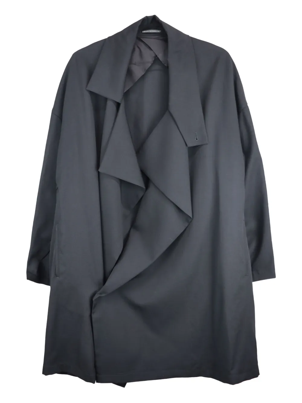 Пальто с драпированным воротником Yohji Yamamoto, черный
Пальто с драпированным воротником Yohji Yamamoto, черный