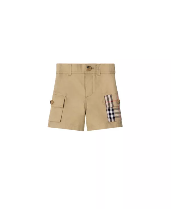 Детские хлопковые шорты-карго в клетку для малышей. Burberry, коричневый
Детские хлопковые шорты-карго в клетку для малышей. Burberry, коричневый