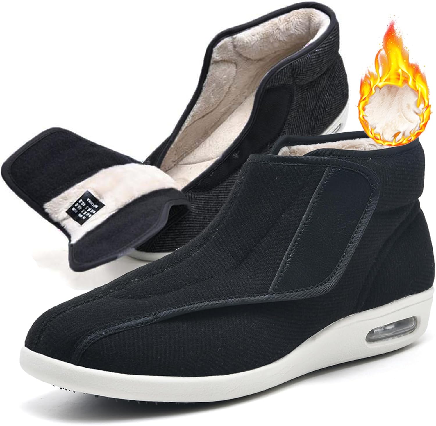 Мужские зимние ботинки с дополнительной шириной и утепленные, женские регулируемые легкие зимние тапочки с противоскользящей подошвой, унисекс для артрита и отеков, домашняя обувь для улицы и дома Bumuam, черный
Мужские зимние ботинки с дополнительной шириной и утепленные, женские регулируемые легкие зимние тапочки с противоскользящей подошвой, унисекс для артрита и отеков, домашняя обувь для улицы и дома Bumuam, черный