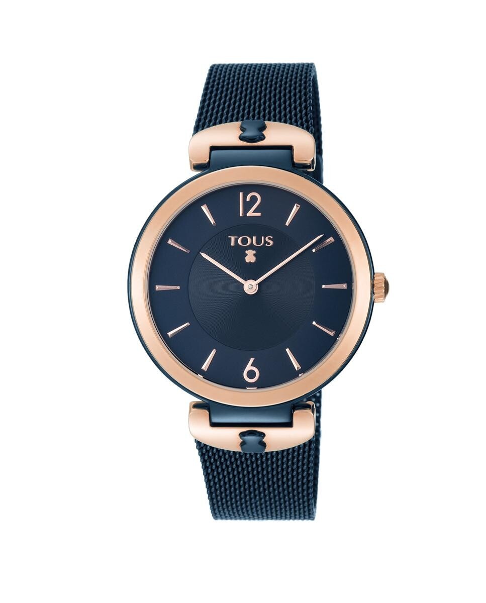 Женские часы из синей стали с S-сеткой Tous, синий
Женские часы из синей стали с S-сеткой Tous, синий