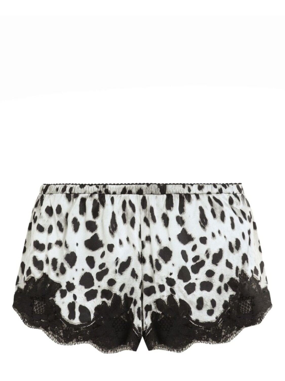 Атласные шорты с леопардовым принтом Dolce & Gabbana, нейтральный 
Атласные шорты с леопардовым принтом Dolce & Gabbana, нейтральный