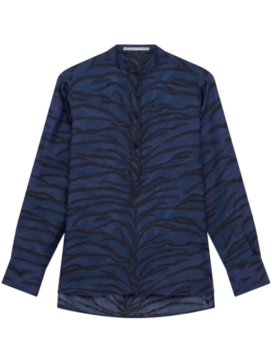 Stella McCartney шелковая рубашка с тигровым принтом, синий
Stella McCartney шелковая рубашка с тигровым принтом, синий