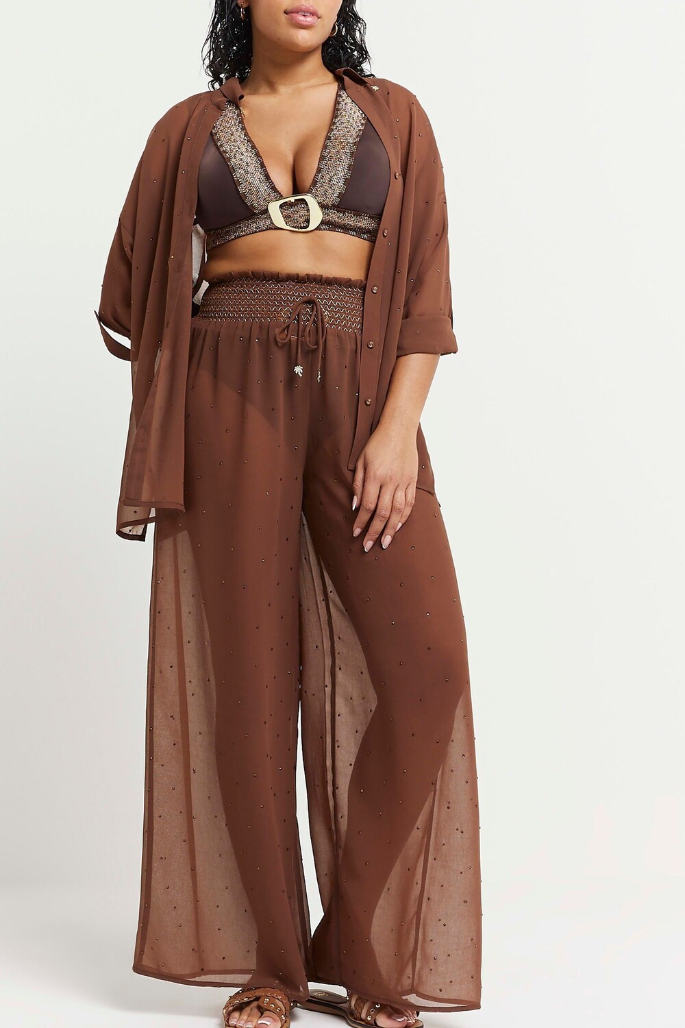 Пляжная рубашка оверсайз с термосваркой River Island, коричневый
Пляжная рубашка оверсайз с термосваркой River Island, коричневый