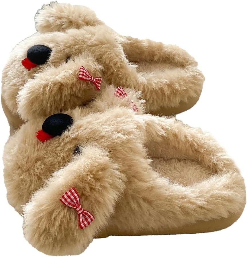 Домашние тапочки с щенком для женщин и мужчин, теплые с флисовой подкладкой, зимние, милые пушистые тапочки в виде собак, модели Yafirgeer, хаки
Домашние тапочки с щенком для женщин и мужчин, теплые с флисовой подкладкой, зимние, милые пушистые тапочки в виде собак, модели Yafirgeer, хаки