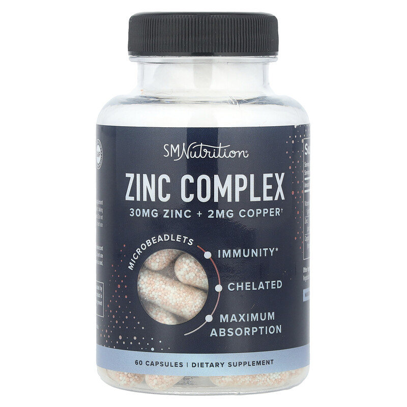 SMNutrition, Zinc Complex, 60 капсул
SMNutrition, Zinc Complex, 60 капсул