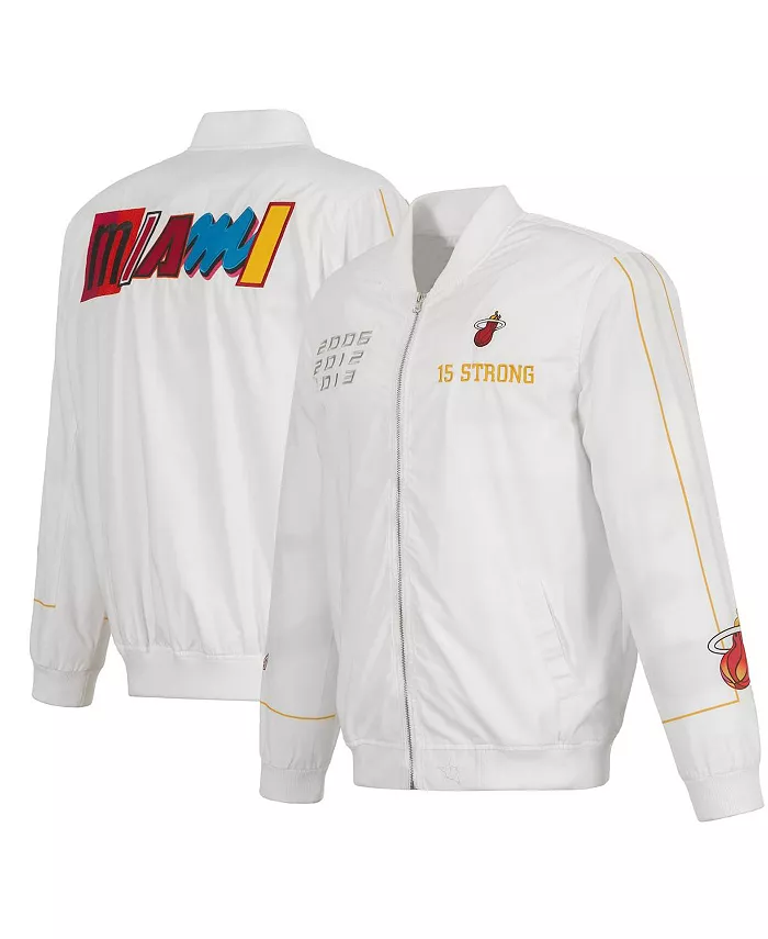 Мужская белая бомбер-куртка Miami Heat 2022/23 City Edition на молнии из нейлона JH Design
Мужская белая бомбер-куртка Miami Heat 2022/23 City Edition на молнии из нейлона JH Design