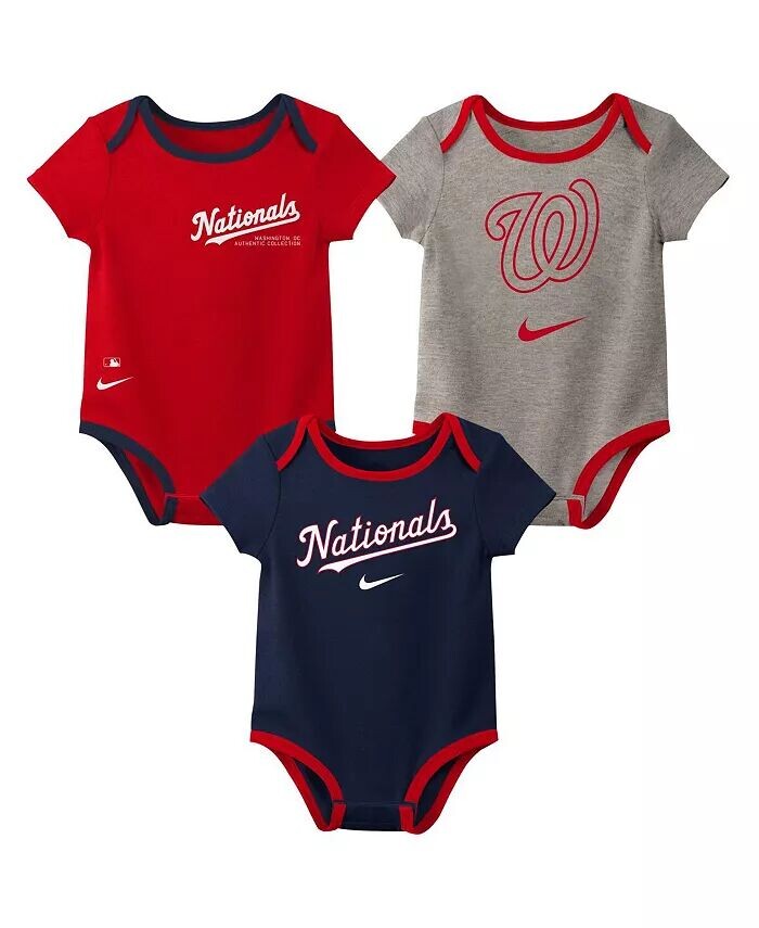 Комплект из трех боди для мальчиков и девочек Washington Nationals Authentic Collection Nike
Комплект из трех боди для мальчиков и девочек Washington Nationals Authentic Collection Nike