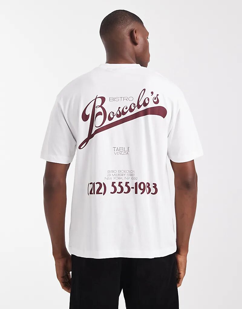 Свободная футболка ASOS DESIGN белого цвета с текстовой графикой
Свободная футболка ASOS DESIGN белого цвета с текстовой графикой