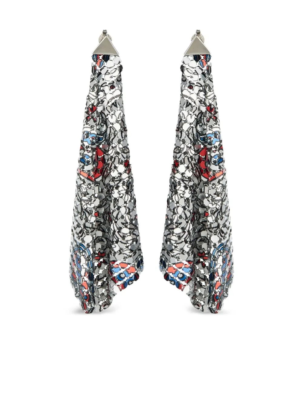 Серьги-подвески с узором Rabanne, серебристый
Серьги-подвески с узором Rabanne, серебристый