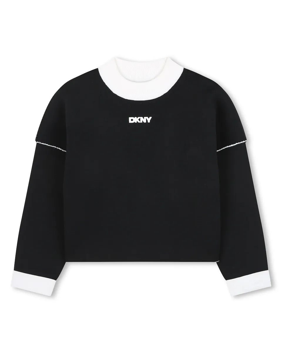 Детский свитер с длинным рукавом DKNY, черный
Детский свитер с длинным рукавом DKNY, черный