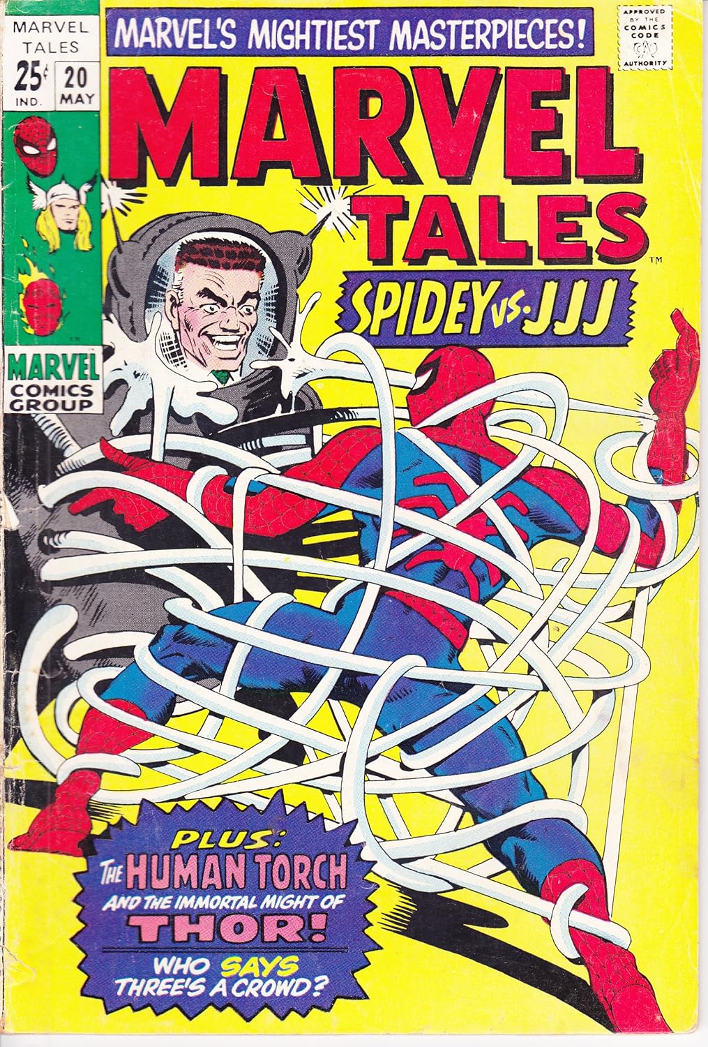 Marvel Tales #20, May 1969. Spider-Man, Thor, Human Torch (Marvel Comics)
Marvel Tales #20, May 1969. Spider-Man, Thor, Human Torch (Marvel Comics)