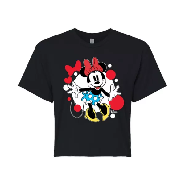 Укороченная футболка в горошек для юниоров с Минни Маус Disney, черный
Укороченная футболка в горошек для юниоров с Минни Маус Disney, черный