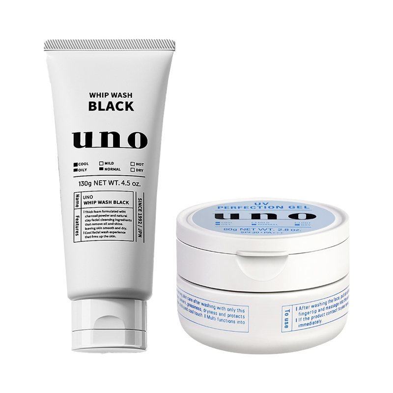 Набор для ухода за кожей: очищающее средство для контроля жира с солнцезащитным кремом, освежающее очищение 80г+130г Uno
Набор для ухода за кожей: очищающее средство для контроля жира с солнцезащитным кремом, освежающее очищение 80г+130г Uno