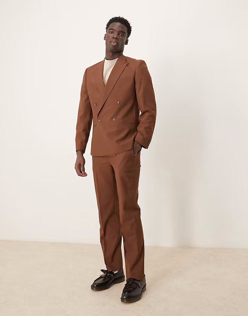 Прямые брюки ASOS DESIGN коричневого цвета
Прямые брюки ASOS DESIGN коричневого цвета