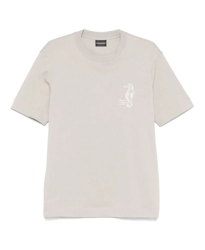 Хлопковая футболка со стильным дизайном Emporio Armani, бежевый
Хлопковая футболка со стильным дизайном Emporio Armani, бежевый