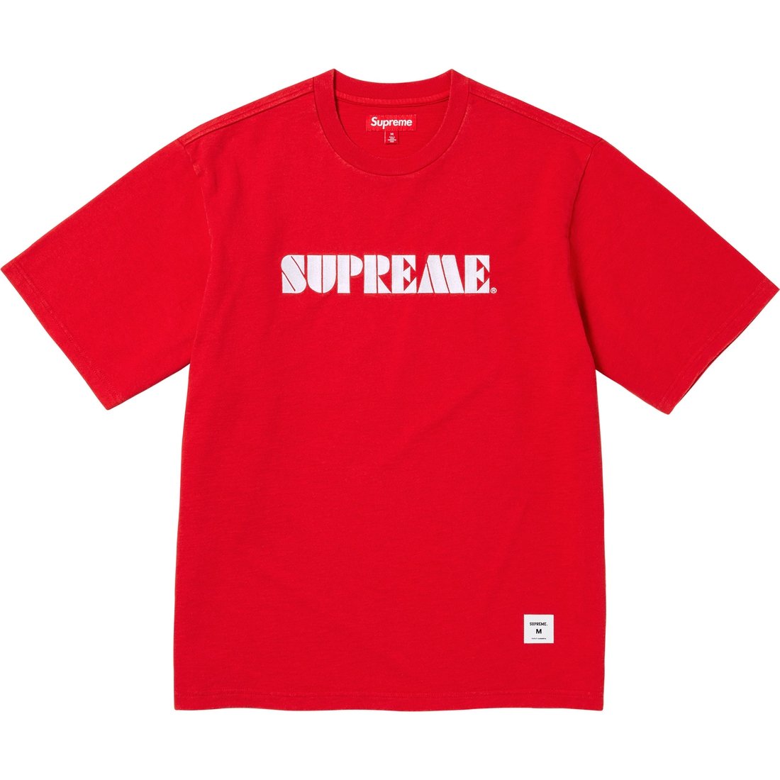 Футболка с вышивкой по трафарету Supreme, серо-белый/пепельно-серый 
Футболка с вышивкой по трафарету Supreme, серо-белый/пепельно-серый