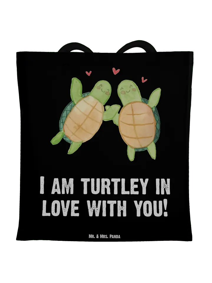 Сумка для переноски Mr & Mrs Panda Schildkröten Paar, черный
Сумка для переноски Mr & Mrs Panda Schildkröten Paar, черный