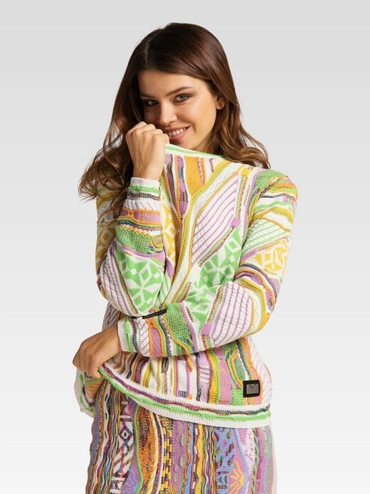 Жаккардовый свитер кускуна Carlo Colucci, белый
Жаккардовый свитер кускуна Carlo Colucci, белый