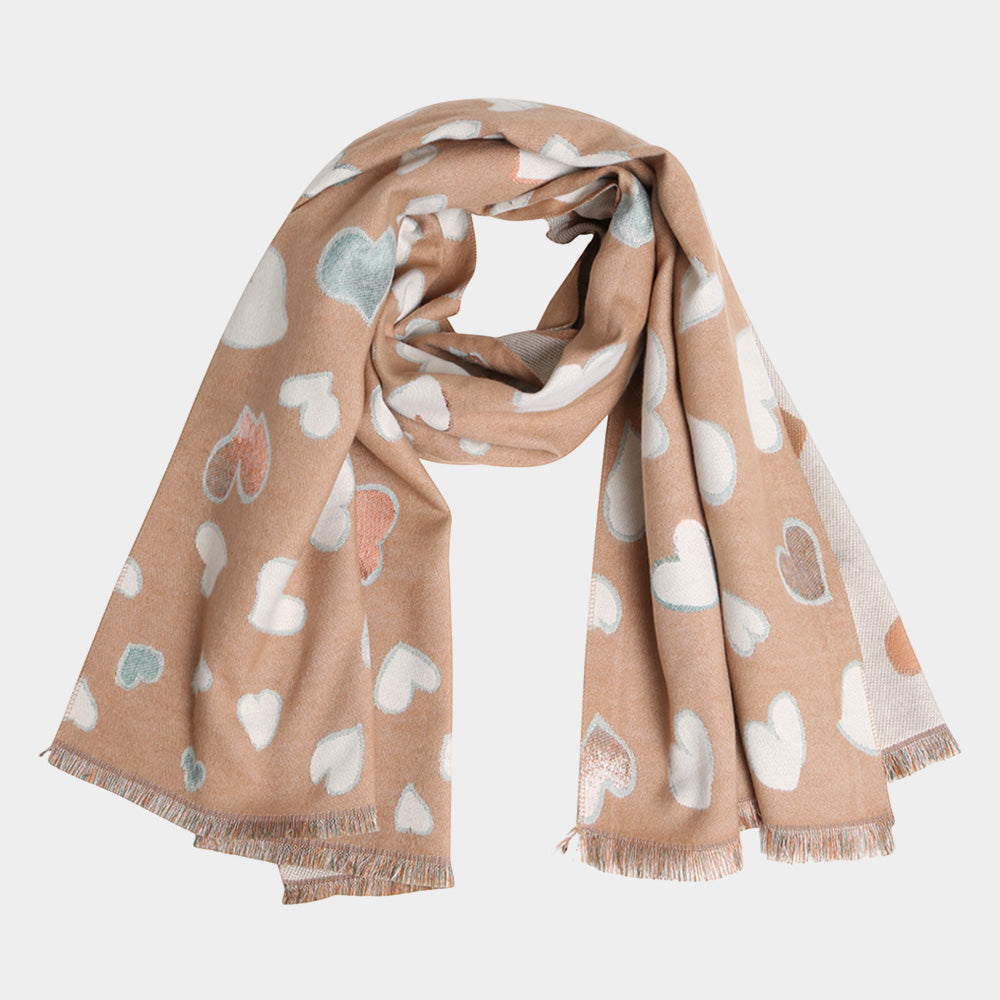 Продолговатый шарф с бахромой и узором в виде сердца Truedames, бежевый
Продолговатый шарф с бахромой и узором в виде сердца Truedames, бежевый