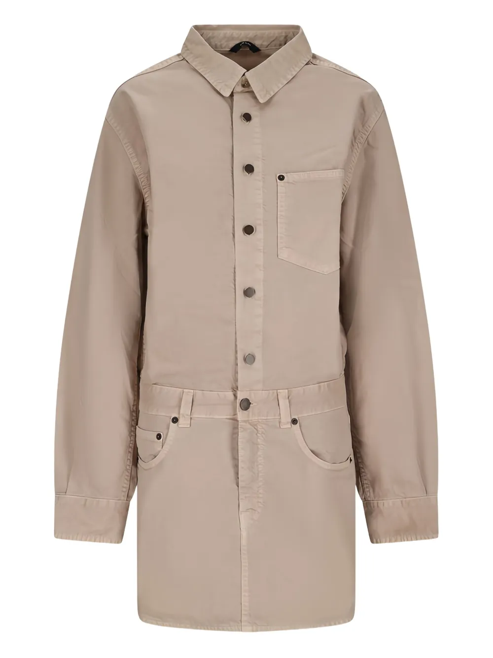 Платье-рубашка мини из смесового льна Destin, нейтральный
Платье-рубашка мини из смесового льна Destin, нейтральный