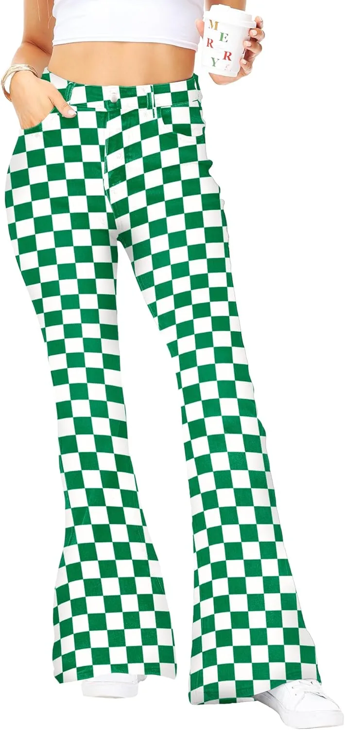 Женские джинсы с высокой талией и расклешенным низом в клетку Magrank
Женские джинсы с высокой талией и расклешенным низом в клетку Magrank