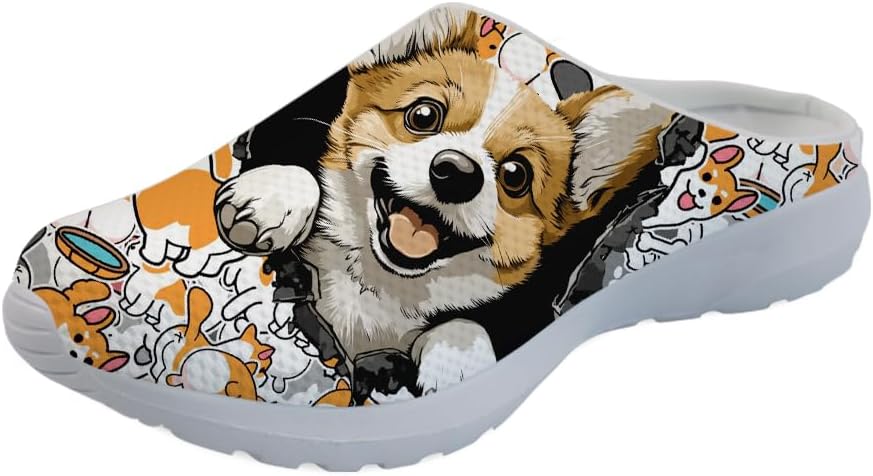 Кроссовки-мюли Forchrinse Blue Cow для женщин, без задника, с сеткой, на платформе, удобные домашние, и спортивные тапочки, Corgi
Кроссовки-мюли Forchrinse Blue Cow для женщин, без задника, с сеткой, на платформе, удобные домашние, и спортивные тапочки, Corgi