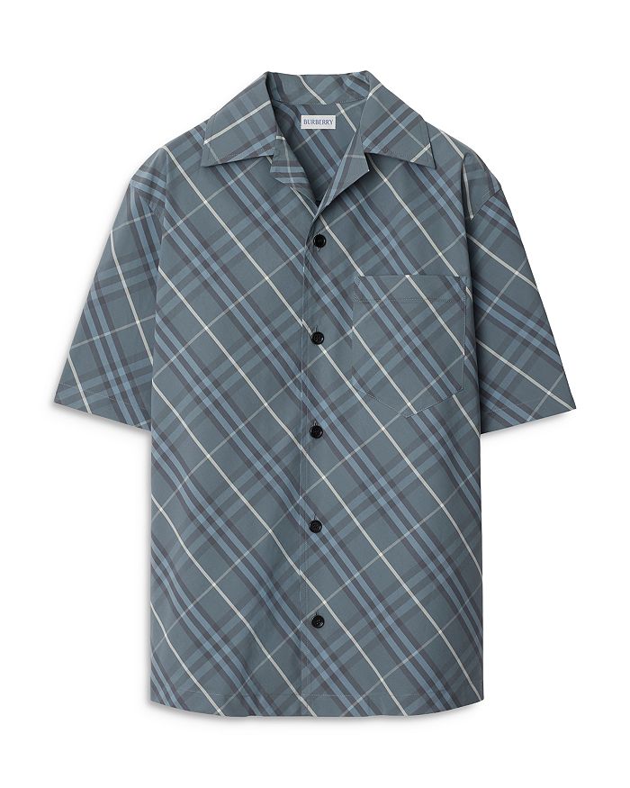 Хлопковая рубашка свободного кроя Check Burberry, серый
Хлопковая рубашка свободного кроя Check Burberry, серый