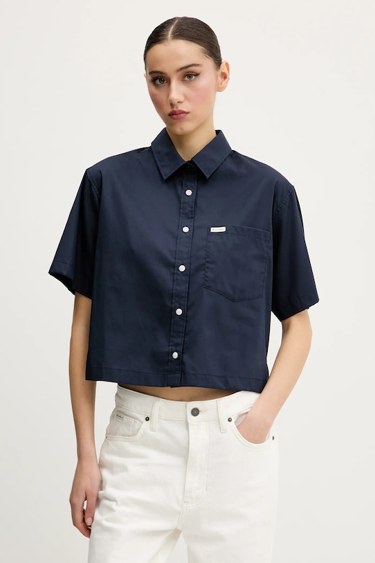Хлопковая рубашка Guess Jeans, темно-синий
Хлопковая рубашка Guess Jeans, темно-синий