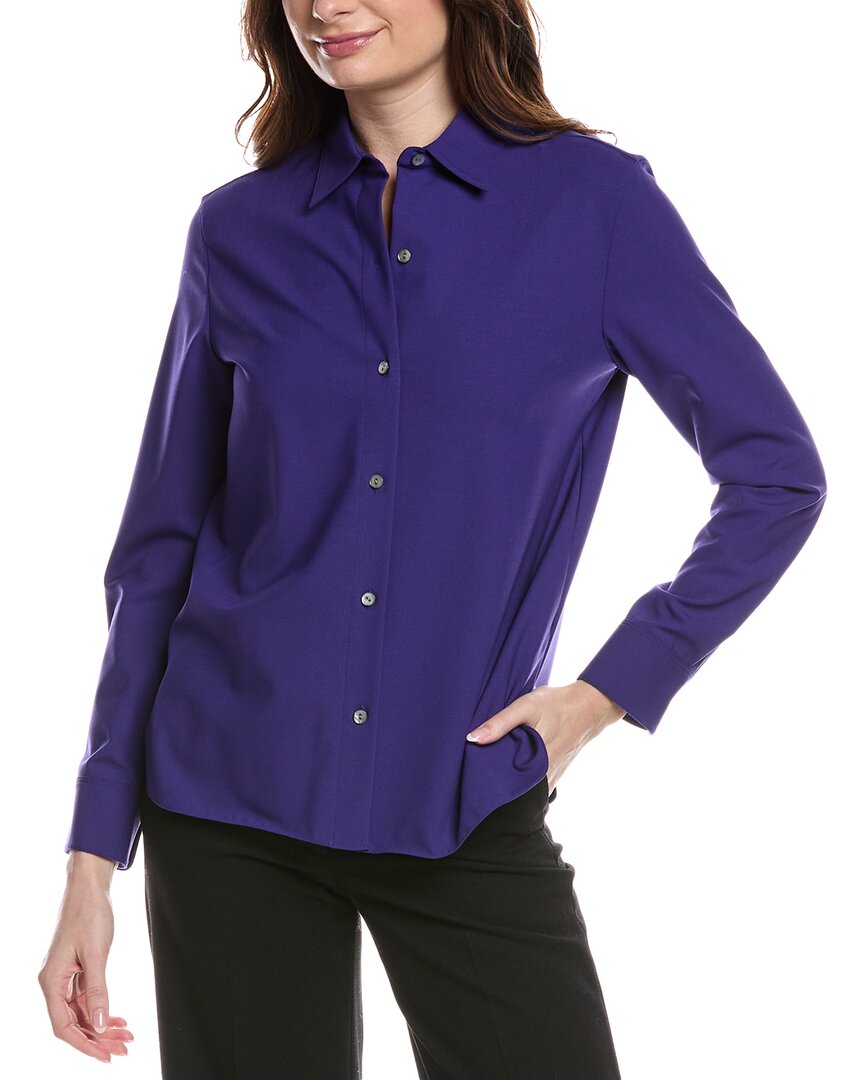 Рубашка из смеси шерсти Theory New Straight, синий 
Рубашка из смеси шерсти Theory New Straight, синий